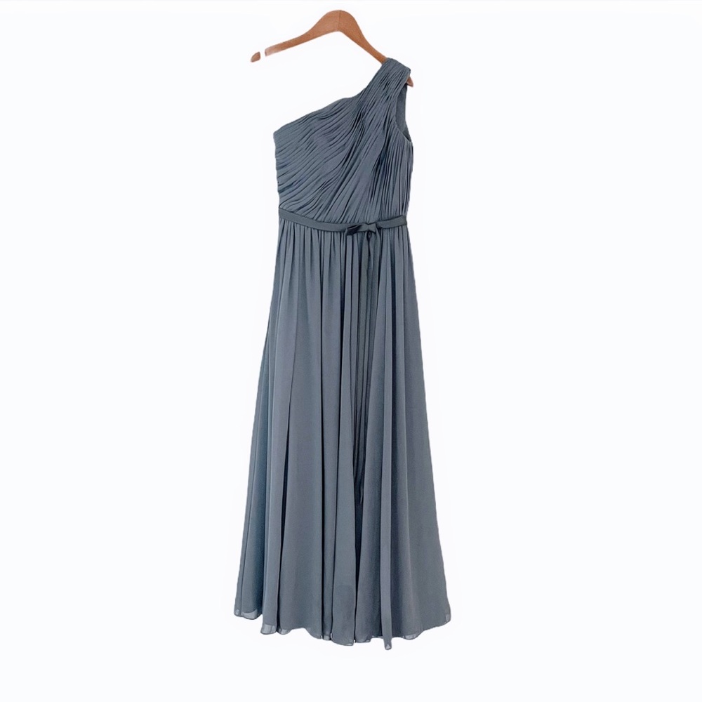 Andrew Adela Grey Gown Charcoal Shoulder Dress 2